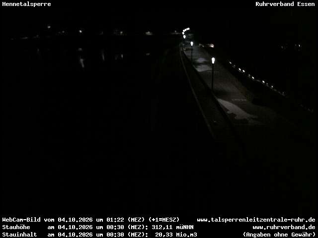 Archiv Foto Webcam Hennetalsperre am Hennesee