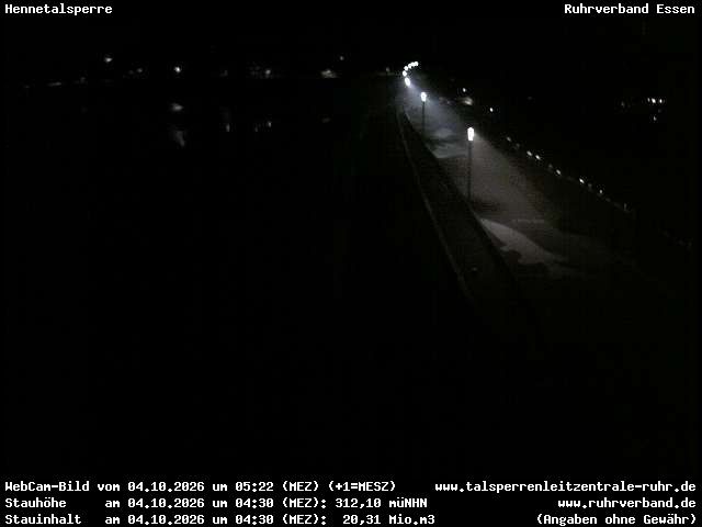 Archiv Foto Webcam Hennetalsperre am Hennesee