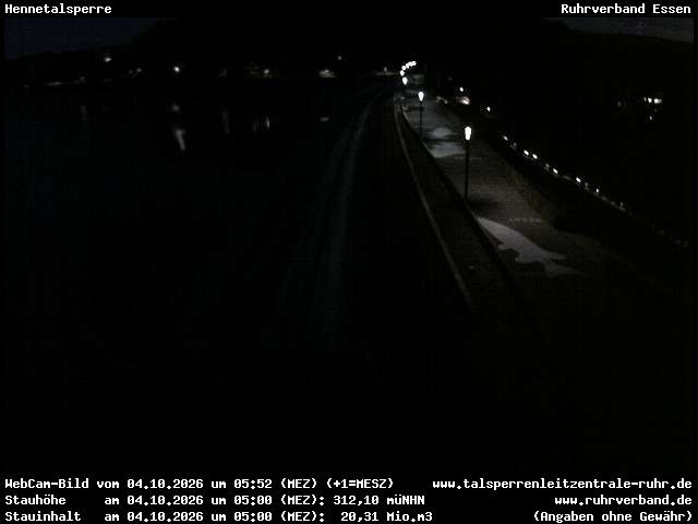 Archiv Foto Webcam Hennetalsperre am Hennesee