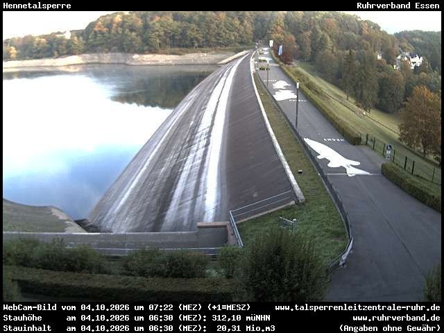 Archiv Foto Webcam Hennetalsperre am Hennesee