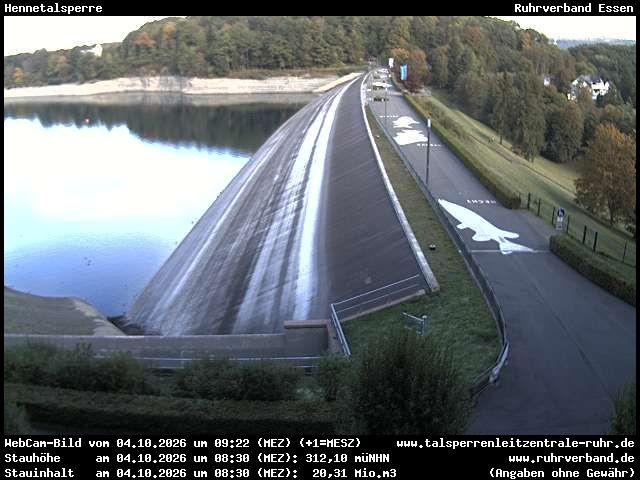 Archiv Foto Webcam Hennetalsperre am Hennesee