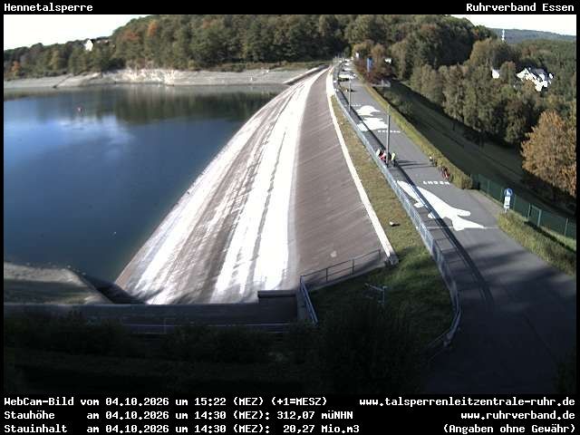 Archiv Foto Webcam Hennetalsperre am Hennesee
