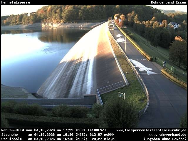 Archiv Foto Webcam Hennetalsperre am Hennesee