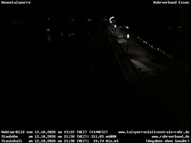 Archiv Foto Webcam Hennetalsperre am Hennesee