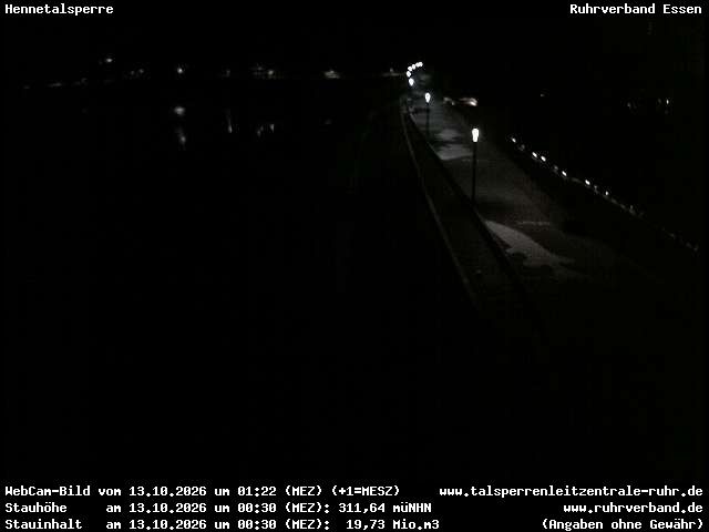 Archiv Foto Webcam Hennetalsperre am Hennesee