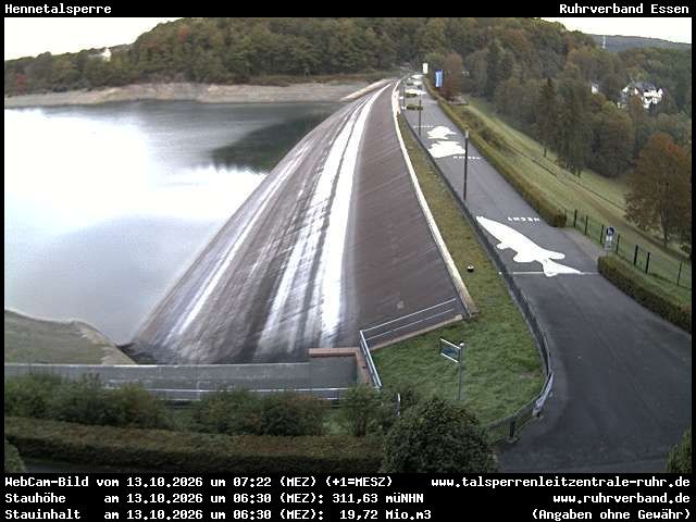 Archiv Foto Webcam Hennetalsperre am Hennesee