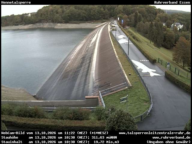 Archiv Foto Webcam Hennetalsperre am Hennesee