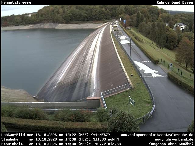 Archiv Foto Webcam Hennetalsperre am Hennesee