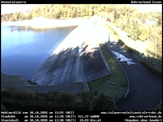 Archiv Foto Webcam Hennetalsperre am Hennesee