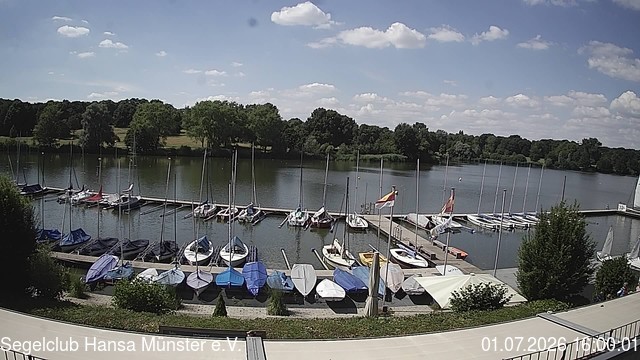 Archiv Foto Webcam Münster: Segelclub am Aasee