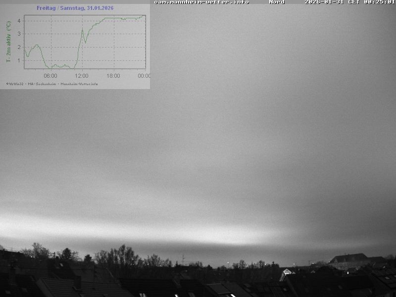 Archiv Foto Webcam Blick in den Himmel über Mannheim