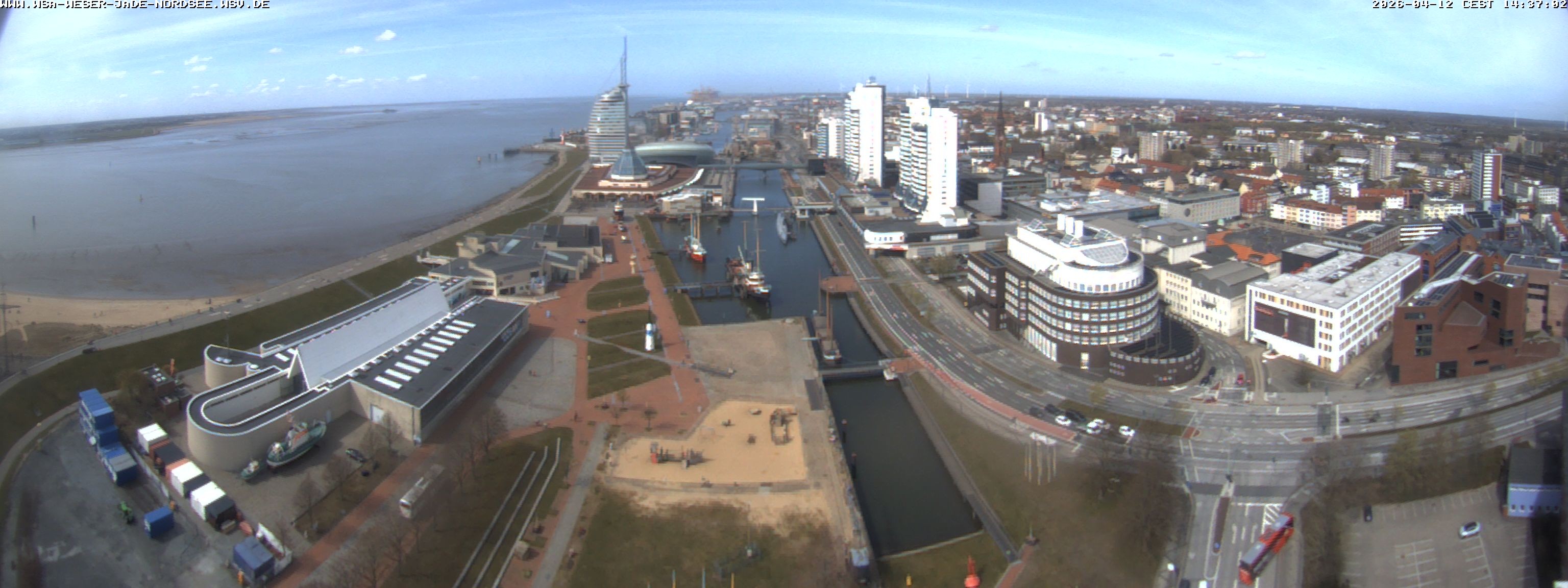 Archived image Webcam Bremerhaven: Old and New Harbour