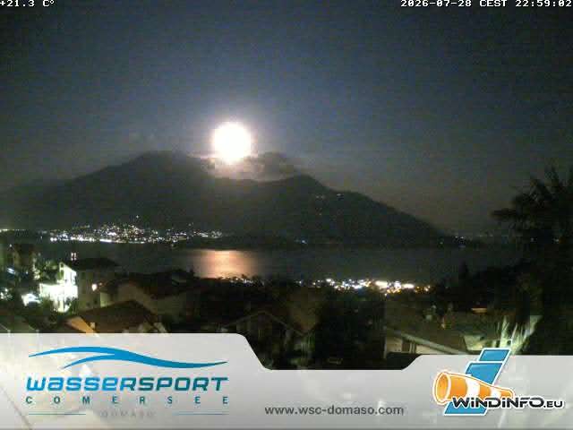 Archiv Foto Webcam Comer See - Wassersportcenter Domaso