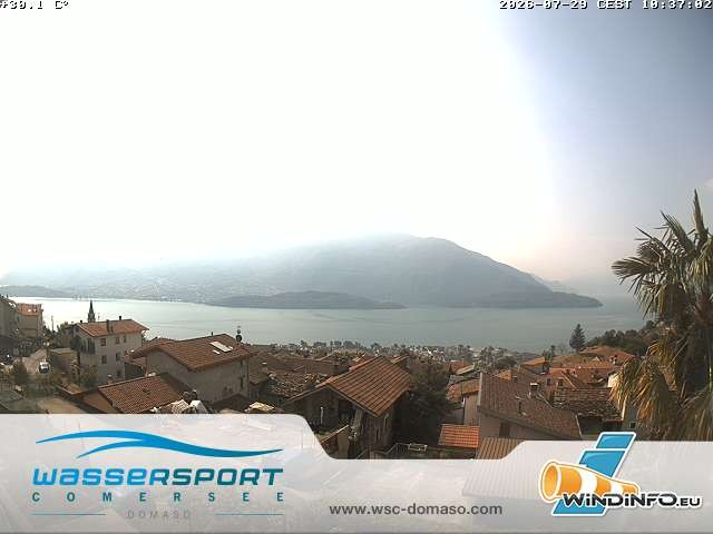 Archiv Foto Webcam Comer See - Wassersportcenter Domaso