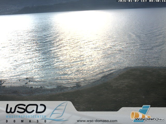 Archiv Foto Webcam Comer See - Strand in Domaso