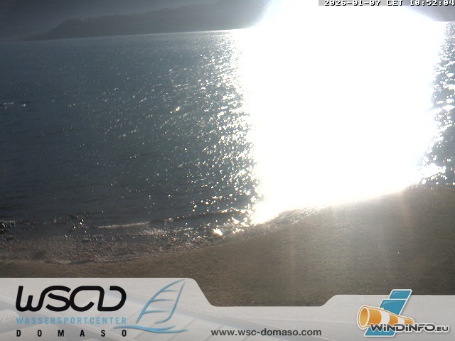 Archiv Foto Webcam Comer See - Strand in Domaso