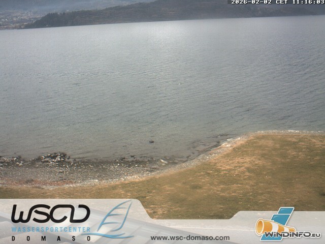 Archiv Foto Webcam Comer See - Strand in Domaso