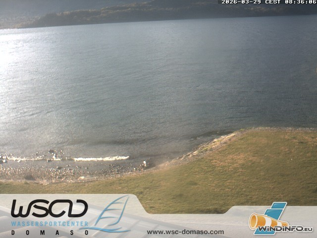 Archiv Foto Webcam Comer See - Strand in Domaso