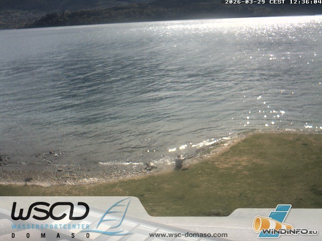 Archiv Foto Webcam Comer See - Strand in Domaso