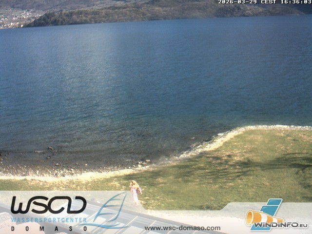 Archiv Foto Webcam Comer See - Strand in Domaso