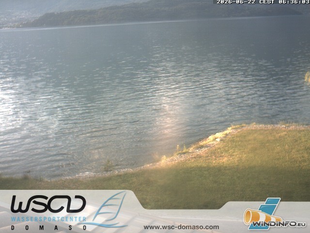 Archiv Foto Webcam Comer See - Strand in Domaso
