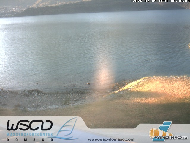 Archiv Foto Webcam Comer See - Strand in Domaso