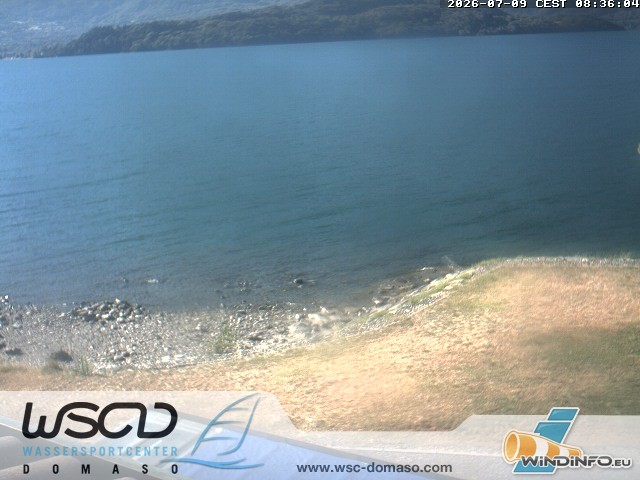Archiv Foto Webcam Comer See - Strand in Domaso