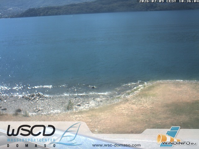 Archiv Foto Webcam Comer See - Strand in Domaso
