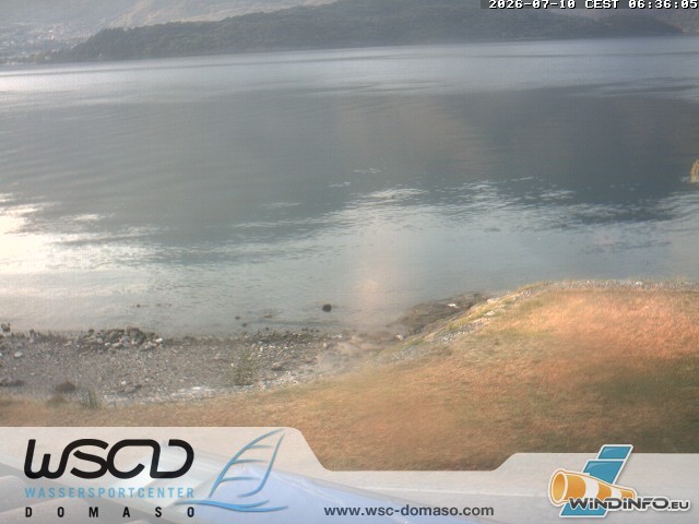 Archiv Foto Webcam Comer See - Strand in Domaso