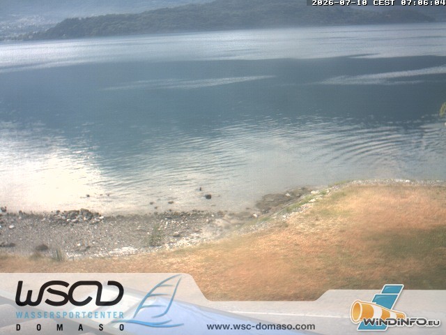 Archiv Foto Webcam Comer See - Strand in Domaso