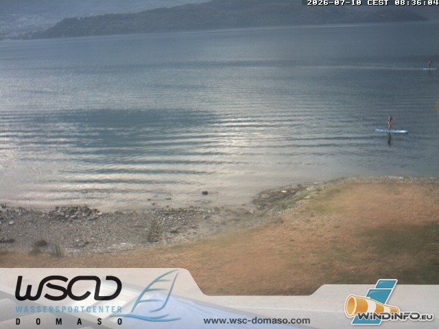 Archiv Foto Webcam Comer See - Strand in Domaso