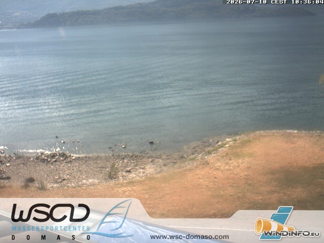 Archiv Foto Webcam Comer See - Strand in Domaso
