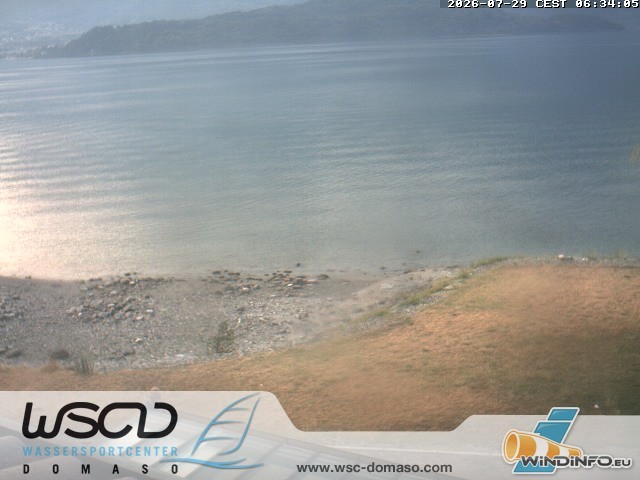 Archiv Foto Webcam Comer See - Strand in Domaso