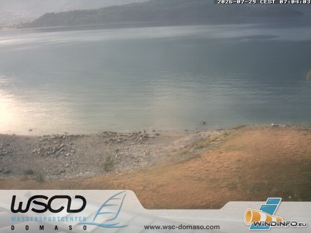 Archiv Foto Webcam Comer See - Strand in Domaso