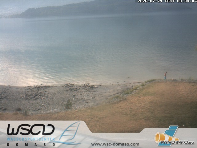 Archiv Foto Webcam Comer See - Strand in Domaso