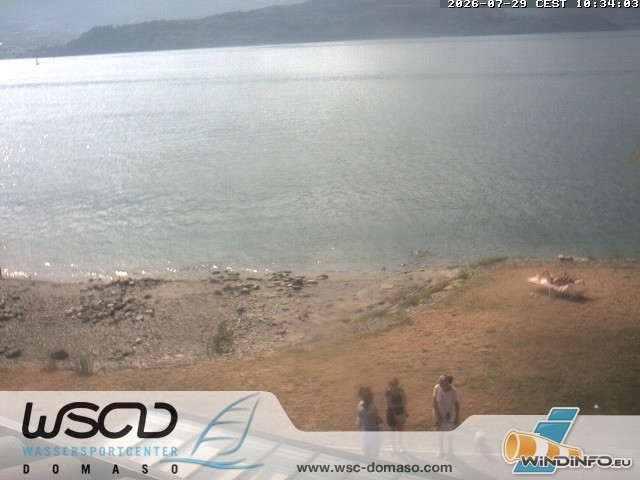 Archiv Foto Webcam Comer See - Strand in Domaso