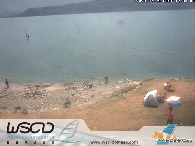 Archiv Foto Webcam Comer See - Strand in Domaso