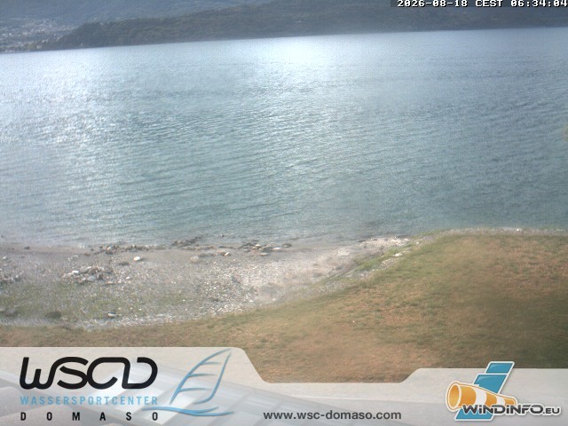 Archiv Foto Webcam Comer See - Strand in Domaso