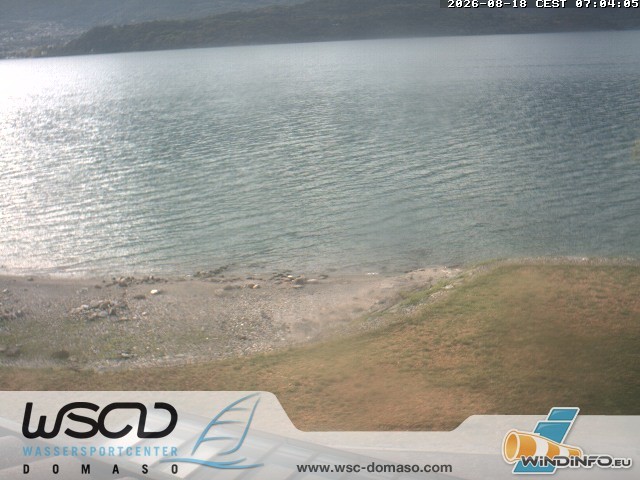 Archiv Foto Webcam Comer See - Strand in Domaso