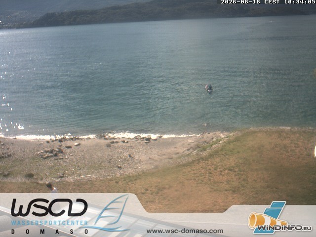 Archiv Foto Webcam Comer See - Strand in Domaso