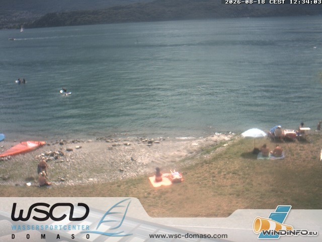 Archiv Foto Webcam Comer See - Strand in Domaso