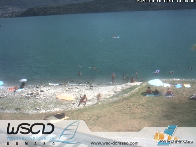 Archiv Foto Webcam Comer See - Strand in Domaso