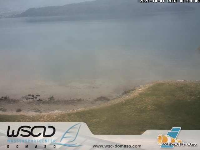 Archiv Foto Webcam Comer See - Strand in Domaso