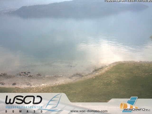 Archiv Foto Webcam Comer See - Strand in Domaso