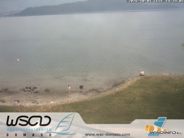 Archiv Foto Webcam Comer See - Strand in Domaso