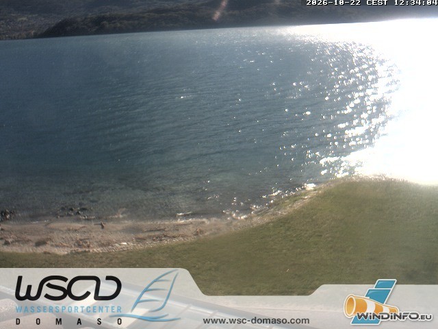 Archiv Foto Webcam Comer See - Strand in Domaso