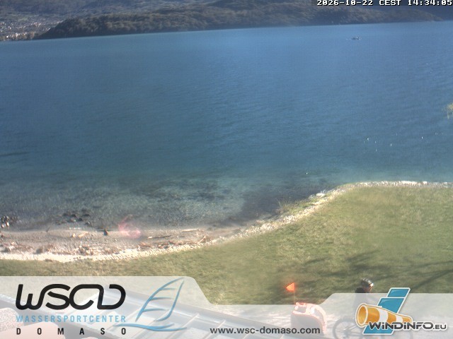 Archiv Foto Webcam Comer See - Strand in Domaso