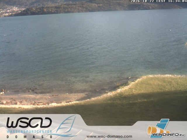 Archiv Foto Webcam Comer See - Strand in Domaso