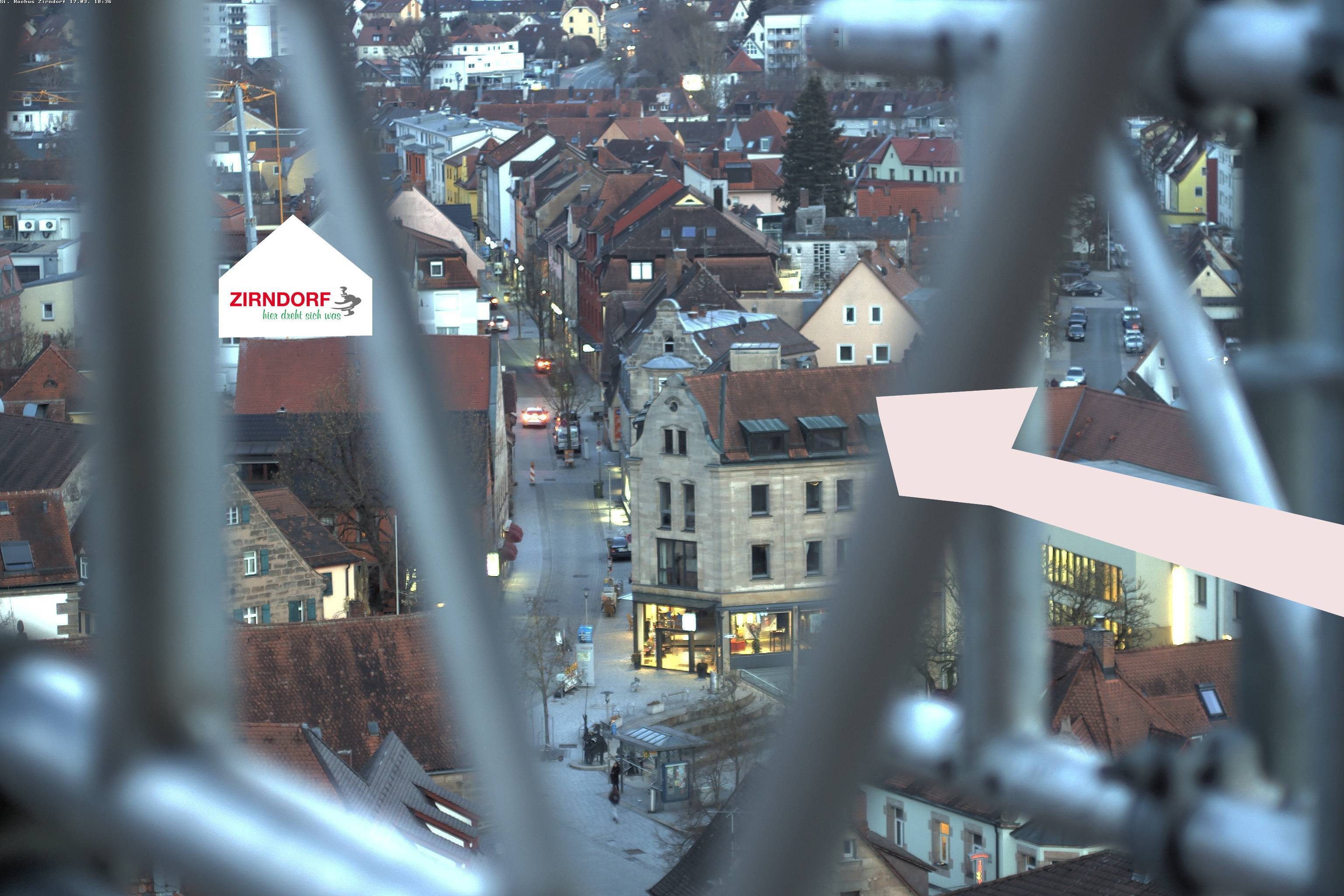 Archiv Foto Webcam Kirchturm Zirndorf