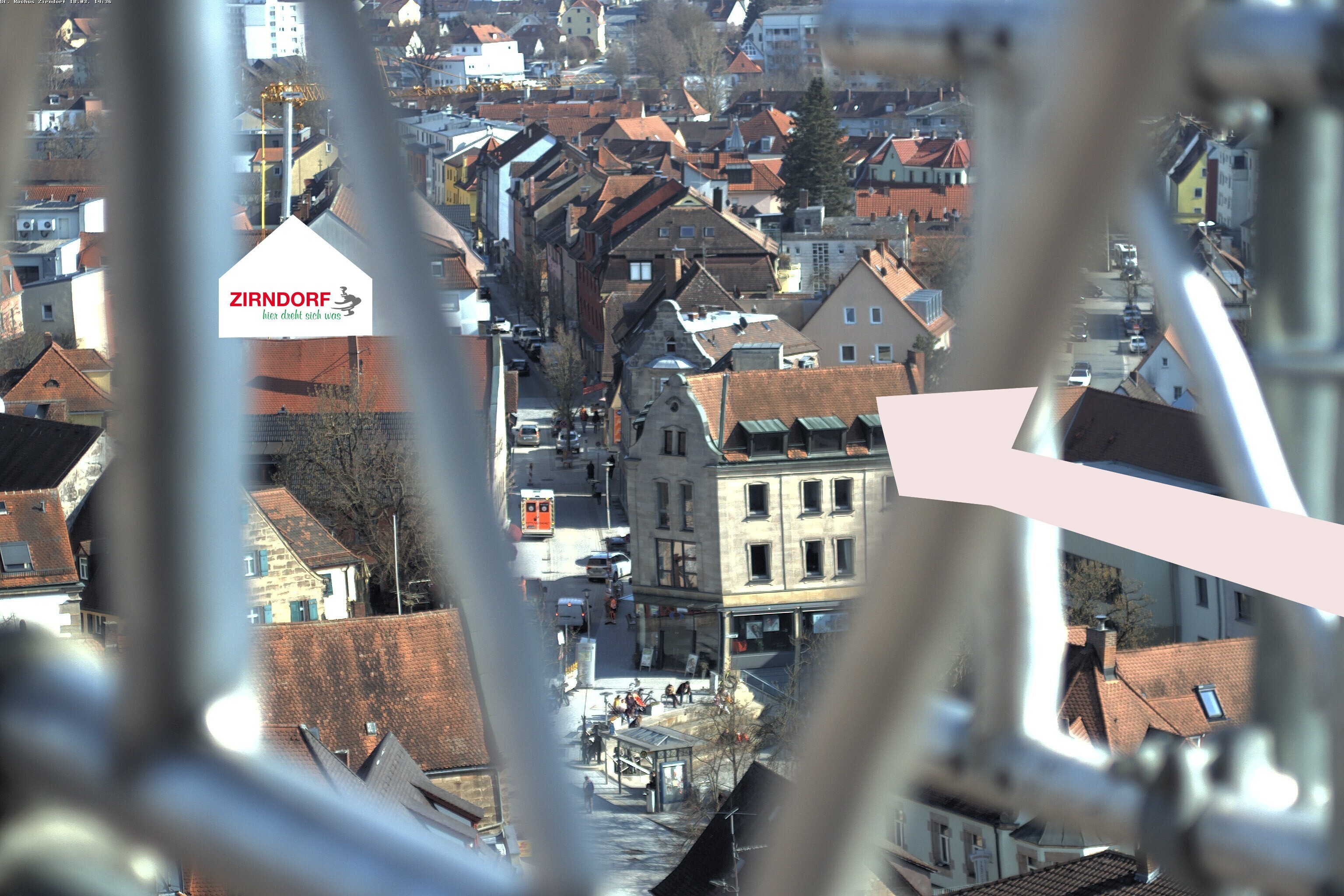 Archiv Foto Webcam Kirchturm Zirndorf